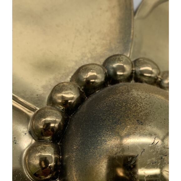 Vtg MCM Pair Syroco 7444 Gold Poppy Flower Wall Hanging Decor 1964 Read - Picture 6 of 14